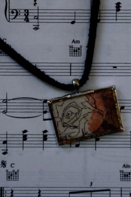 “Create Beauty” necklace with leather